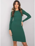 Šaty RV SK model 16327909 tmavě zelená - FPrice Šaty RV SK model 16327909 tmavě zelená - FPrice