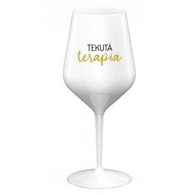 TEKUTÁ TERAPIA - biely nerozbitný pohár na víno 470 ml TEKUTÁ TERAPIA - biely nerozbitný pohár na víno 470 ml