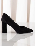 Klasické lodičky dámské černé na širokém podpatku Klasické lodičky dámské černé na širokém podpatku