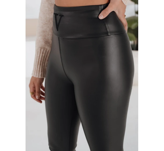 VALENTIS dámské voskované kalhoty černé FashionStreet UY1558