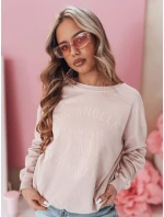 Dámská oversize mikina KALISTYLE v pudrově růžové barvě FashionStreet BY1364