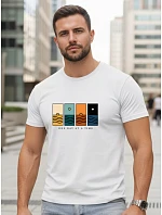 Koszulka męska z nadrukiem biała model 22182588 - FashionStreet Koszulka męska z nadrukiem biała model 22182588 - FashionStreet