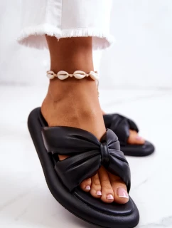 Dámské módní kožené pantofle Černá model 21581097 - S.Barski