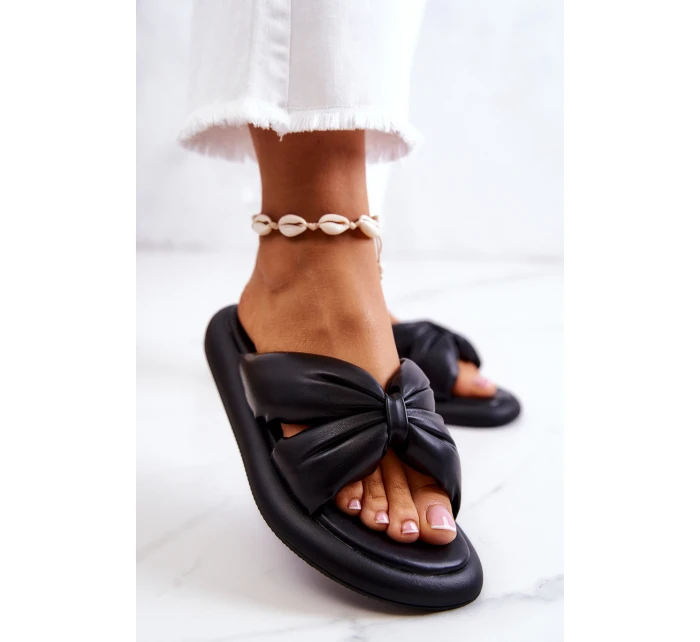 Dámské módní kožené pantofle Černá model 21581097 - S.Barski