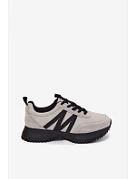 Semišové Dámské Tenisky Na Platformě Vinceza 41521 Šedé