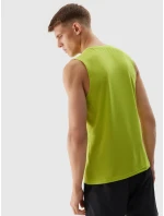 Pánský sportovní tank top regular z recyklovaných materiálů 4F - šťavnatý zelený Pánský sportovní tank top regular z recyklovaných materiálů 4F - šťavnatý zelený