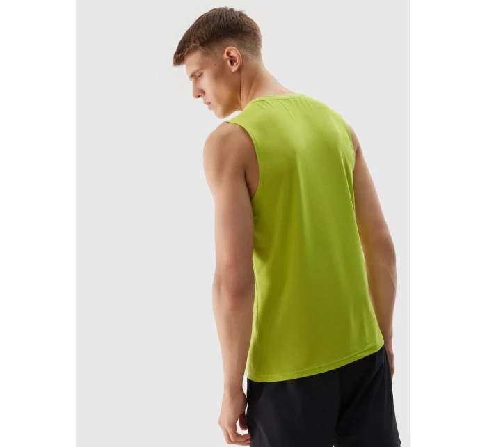 Pánský sportovní tank top regular z recyklovaných materiálů 4F - šťavnatý zelený Pánský sportovní tank top regular z recyklovaných materiálů 4F - šťavnatý zelený