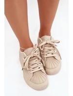 Dámské zdobené tenisky Calissea – béžové