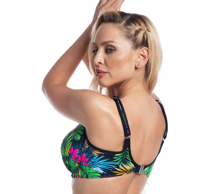 Horní díl plavek Sumba P1201 černo-zelený - Fantasy