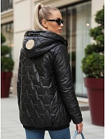 Dámská prošívaná bunda s kapucí černá FashionStreet TY5546