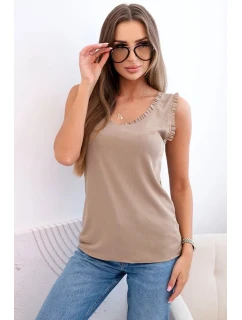 Dámská viskózová halenka s volánem ve výstřihu fango