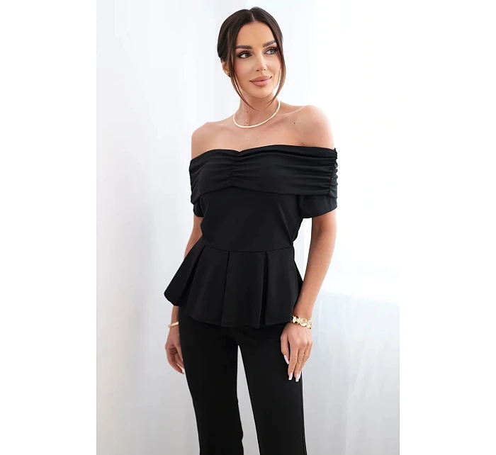 Dámský bavlněný komplet s krátkým rukávem a šortkami žlutý