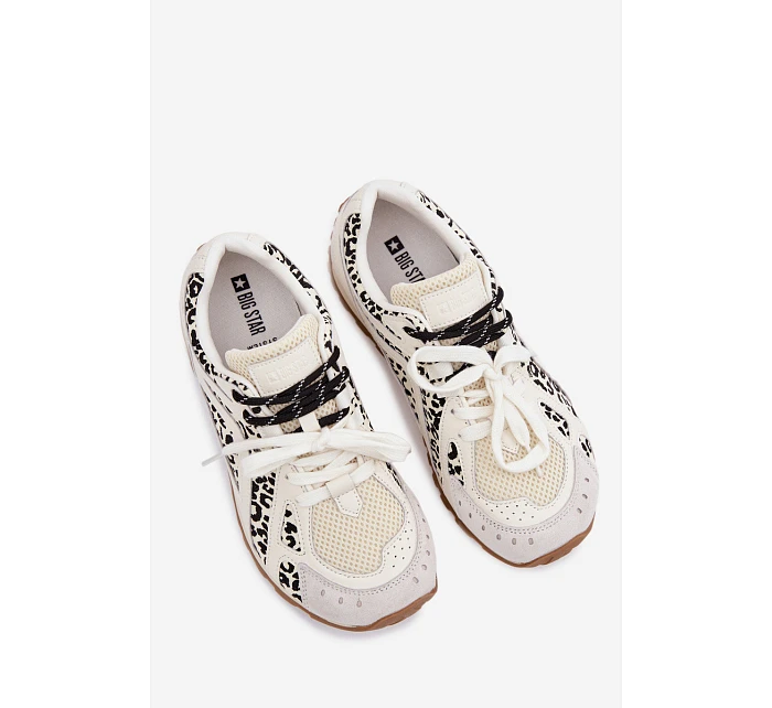 Kožené Semišové Dámské Tenisky Big Star model 22074797 Bílé - Big Star Shoes