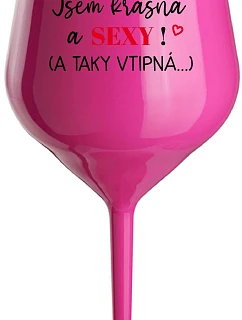 JSEM A   růžová nerozbitná sklenice na víno 470 ml model 22103951 - Giftela