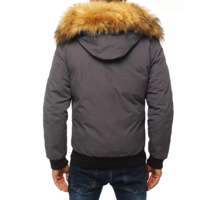 FashionStreet tmavě šedá pánská zimní bunda TX3942