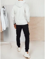 FashionStreet pánská světle šedá mikina s potiskem BX5724