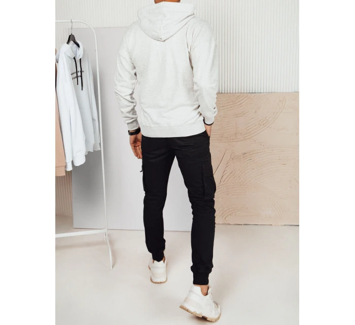 FashionStreet pánská světle šedá mikina s potiskem BX5724