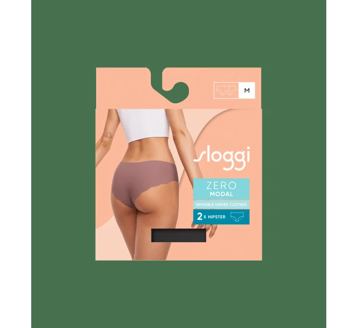 Dámské kalhotky ZERO Modal 2.0 Hipster 2P - BLACK - černé 0004 - SLOGGI