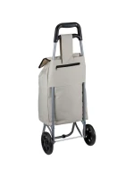 VOZÍK NA KOLEČKÁCH NA NÁKUPNÍ TAŠKY S RÁMEM 25L ŠEDÝ