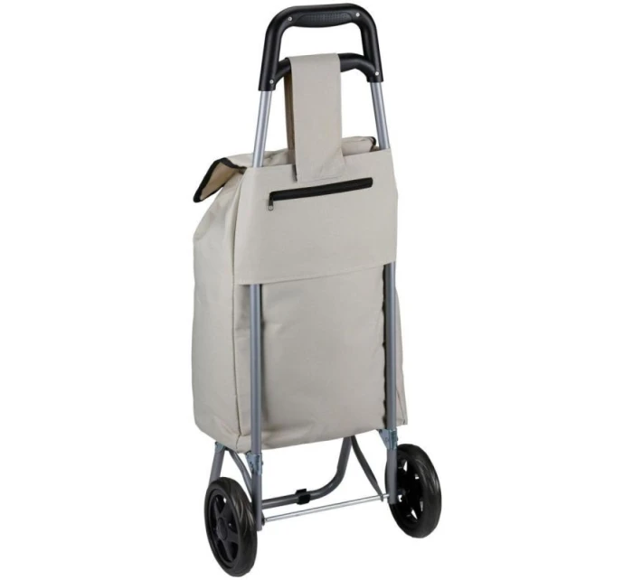 VOZÍK NA KOLEČKÁCH NA NÁKUPNÍ TAŠKY S RÁMEM 25L ŠEDÝ