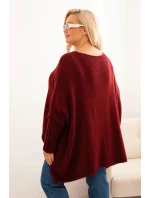 Svetr dámský Plus Size z model 21321808 s volným střihem a rukávem 3/4 fango - K-Fashion