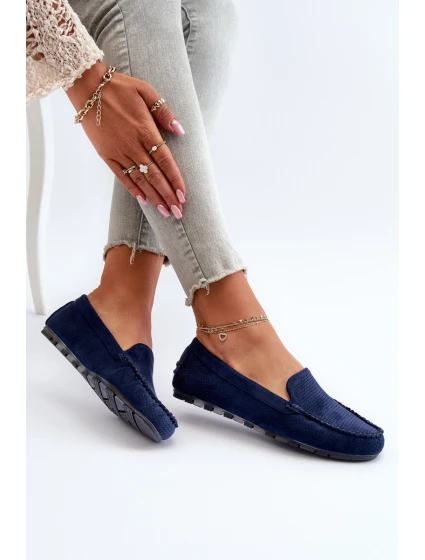 Dámské modré semišové mokasíny model 21653941 - Boto