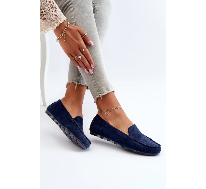 Dámské modré semišové mokasíny model 21653941 - Boto