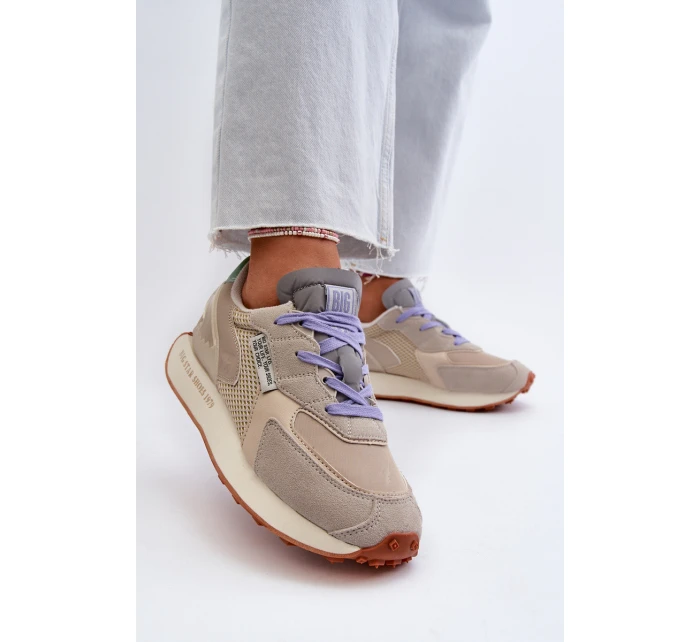 Dámské tenisky na platformě s paměťovou pěnou Big Star NN274681 béžové Dámské tenisky na platformě s paměťovou pěnou Big Star NN274681 béžové