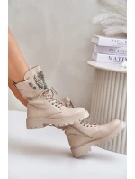 Eko Kožené Boty Workery Se Zateplené D&A Bežové model 21675838 - S.Barski