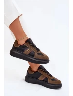 Dámské kožené tenisky na platformě Daniel Lopez Just Dare – černé