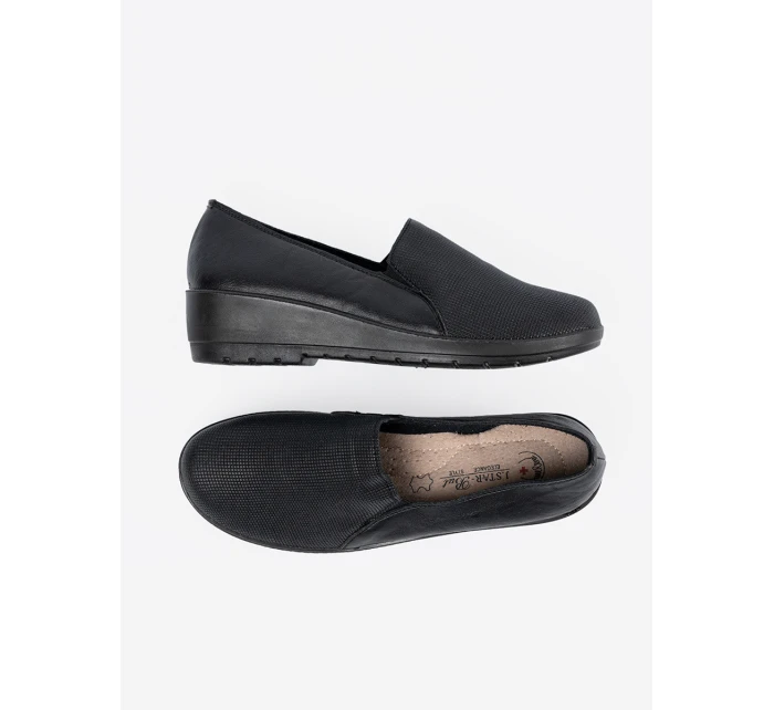 Exkluzívní  polobotky černé dámské platforma