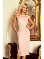 Dámské midi šaty SARA ve špinavě růžové barvě model 5917757