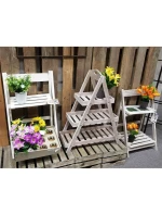 DŘEVĚNÝ SKLÁDACÍ KVĚTINOVÝ ZÁHON 3 POLICE DŘEVĚNÝ SKLÁDACÍ KVĚTINOVÝ ZÁHON 3 POLICE