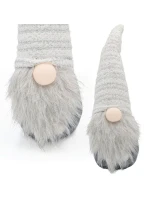 SKŘÍTEK S DLOUHÝM BÍLÝM KLOBOUKEM A SVÍTÍCÍM NOSEM 42CM