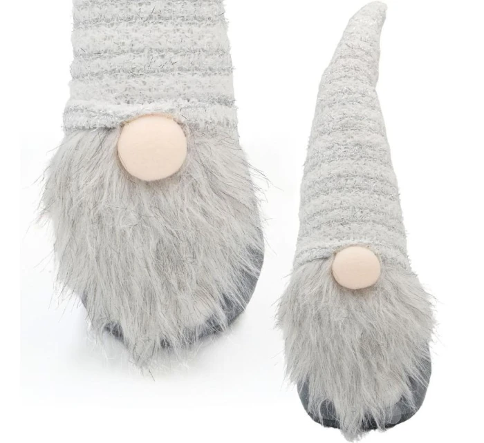 SKŘÍTEK S DLOUHÝM BÍLÝM KLOBOUKEM A SVÍTÍCÍM NOSEM 42CM