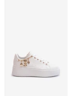 Dámské tenisky s ozdobou Bílé model 21659061 - Boto Dámské tenisky s ozdobou Bílé model 21659061 - Boto