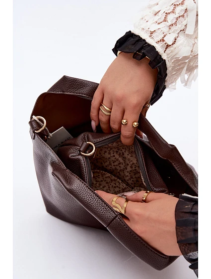 Hnědá taška z imitace kůže model 22111578 - Flora&Co