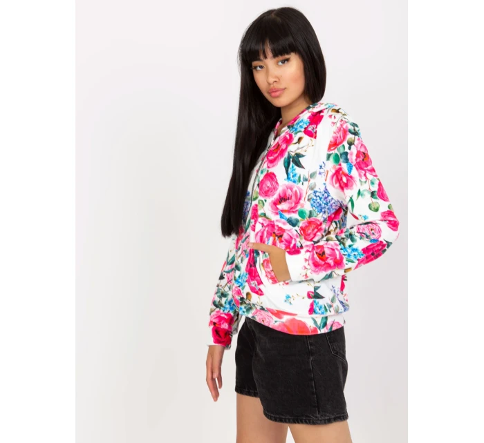 Mikina RV BL 8118.89 bílá a růžová Mikina RV BL 8118.89 bílá a růžová