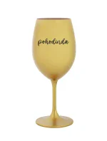 POHODINDA - zlatá sklenice na víno 350 ml