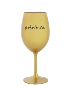 POHODINDA - zlatá sklenice na víno 350 ml