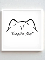Personalizovaný magický fotoobraz v rámu - čtverec 20x20 - zvířecí ouška