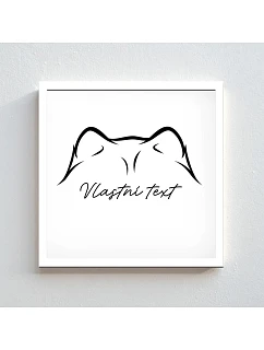 Personalizovaný magický fotoobraz v rámu - čtverec 20x20 - zvířecí ouška