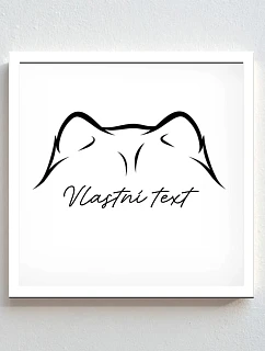Personalizovaný magický fotoobraz v rámu - čtverec 20x20 - zvířecí ouška
