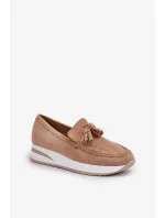 Dámské mokasíny G-55 / 208670 Hnědo béžová - Flyfor