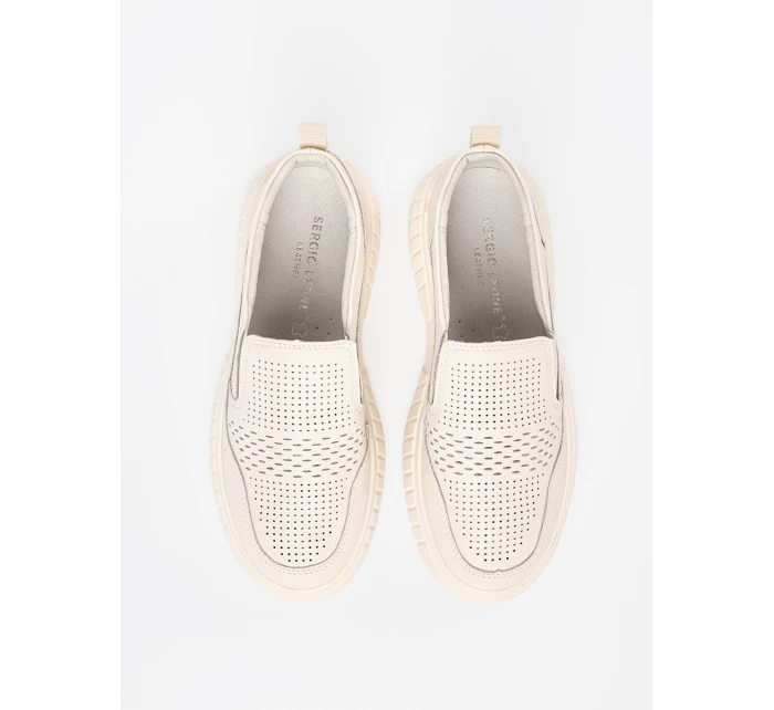 Exkluzívní  polobotky hnědé dámské platforma