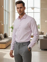 Pánská elegantní hladká světle fialová košile SLIM FIT FashionStreet DX2683