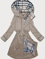 Dámská tenká parka s kapucí BH Forever tmavě béžová(2) (BH-2403)