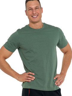 Pánské bavlněné triko Basic tmavě zelené
