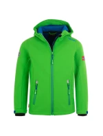 TrollKids Dětská softshellová bunda Trollfjord Jacket bright green/med blue větruodolná zelená (161-304)