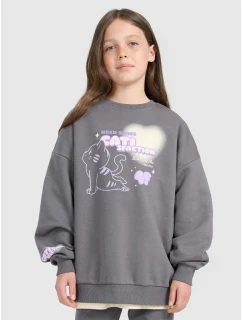 Dívčí mikina oversize bez kapuce model 21907206 - 4F